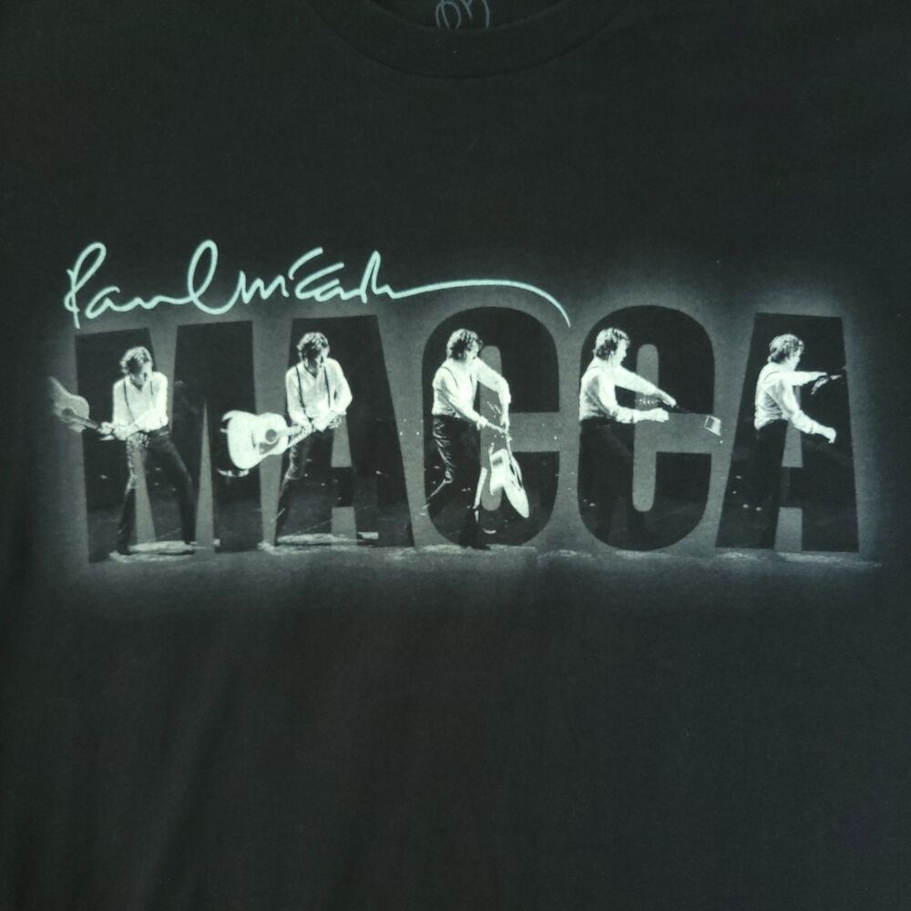 Paul McCartney 2013 Out There Tour T Shirt Black Size Small MACCA Cotton